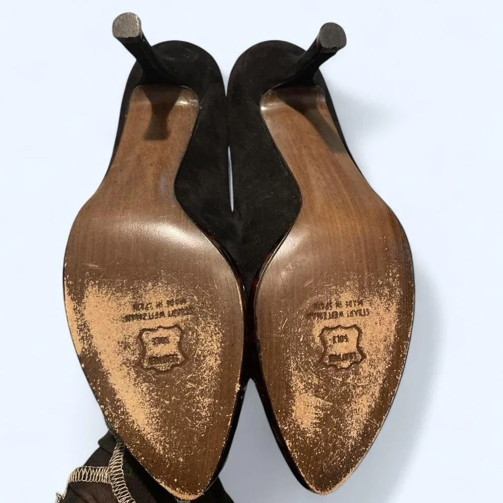 Black Suede Tortoise Shell Pumps size‎ 9 by Stuart Weitzman